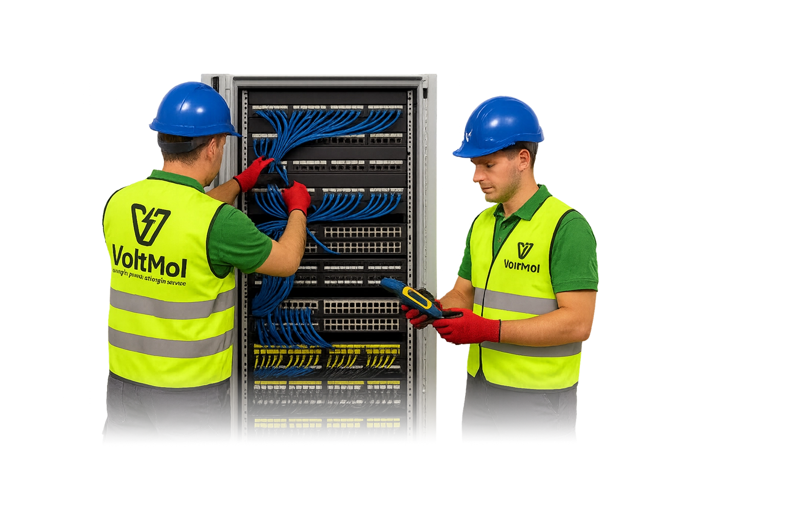 VoltMol professionele databekabeling en netwerk installatie in Belgische woningen